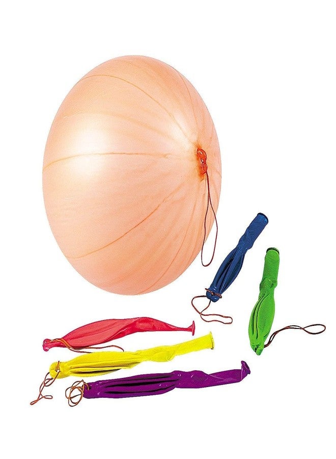 Islmlisa Fun-Filled Balloons Neon Punch Balls with Rubber Band Handle(12Piece 18")-Assorted Colors - Image 4